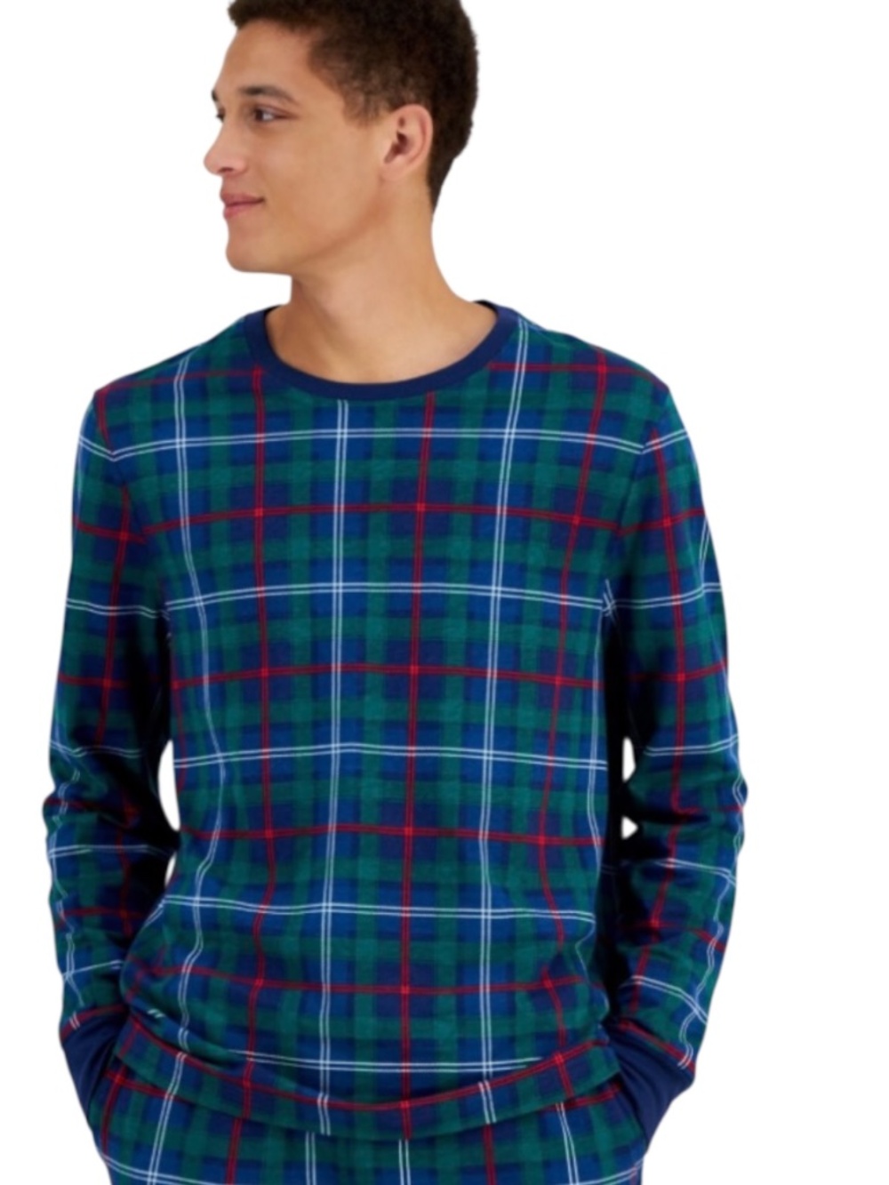 Holiday Lane Men's Family Plaid Cotton  Family Pajamas Top Size S - NWT
